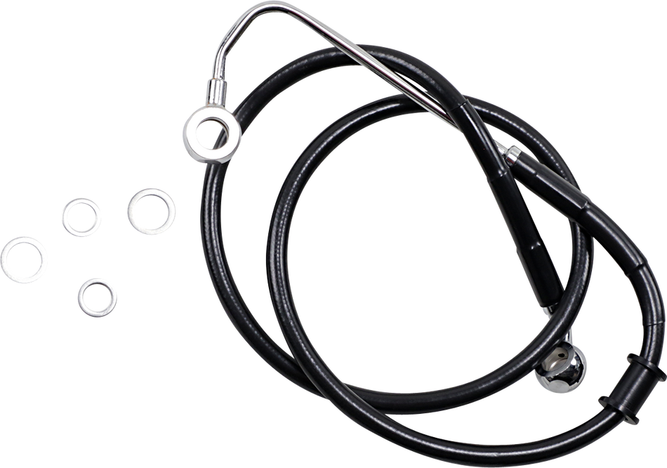 DRAG SPECIALTIES Brake Line - +6" - Black - '15-'17 Softail 618300-6BLK