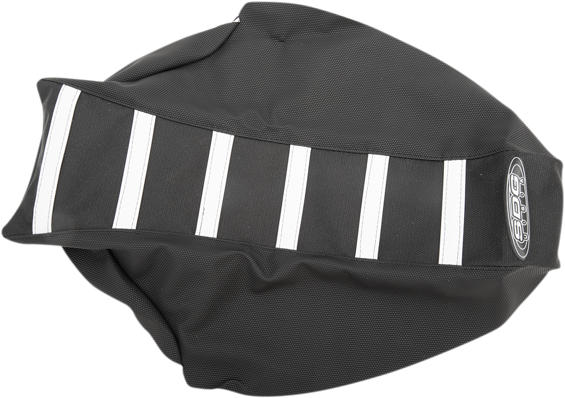 SDG 6-Rippen-Sitzbezug - Weiße Rippen/Schwarze Oberseite/Schwarze Seiten 95945WK 