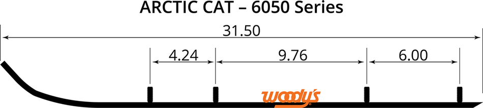 WOODY'S Extender Trail III Flat-Top Runner EAT3-6050