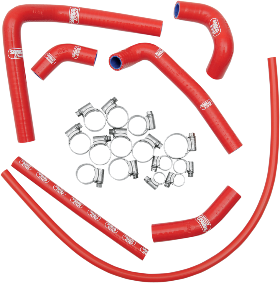 MOOSE RACING Race Fit Radiator Hose Kit - Red - Honda MBU-HON-17-RD