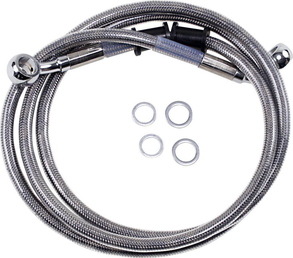 DRAG SPECIALTIES Brake Line - +8" - Stainless Steel - FXDB 660324-8