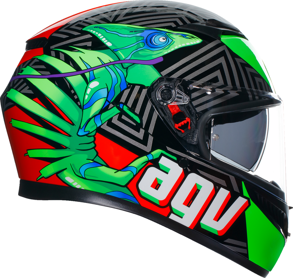 AGV K3 Helmet - Kamaleon - Black/Red/Green - 2XL 21183810040132X