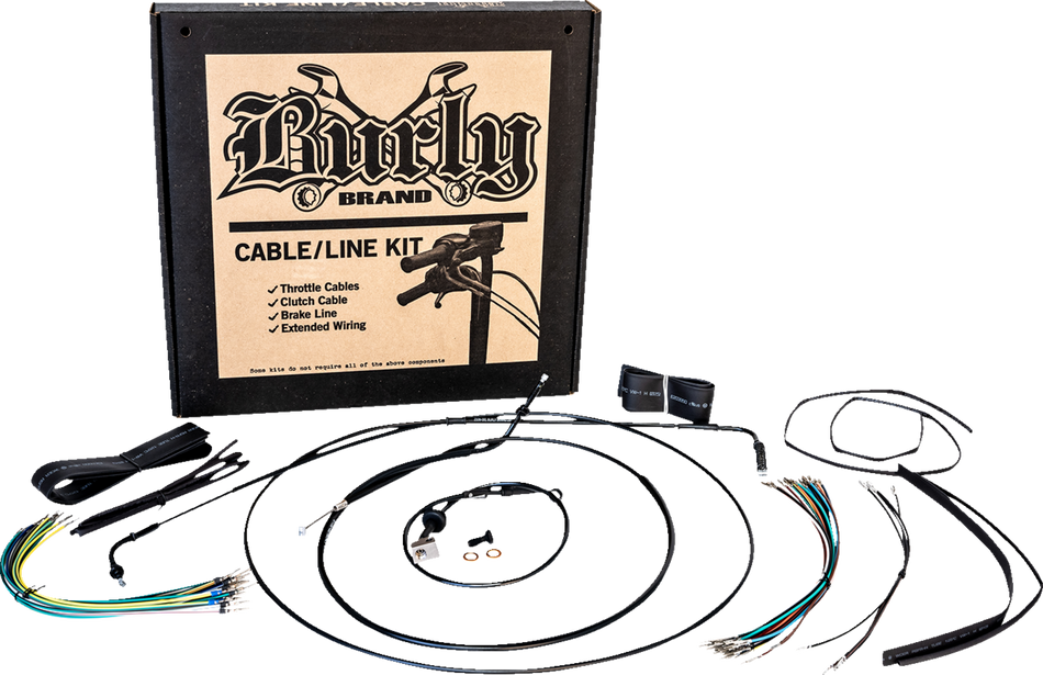 BURLY BRAND Control Kit - 12" Ape Hanger - Rebel B30-1307