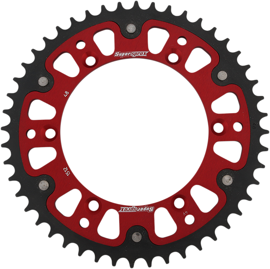 SUPERSPROX Stealth Rear Sprocket - 48 Tooth - Red - Beta/Husqvarna/Sherco/Suzuki RST-1512-48-RED