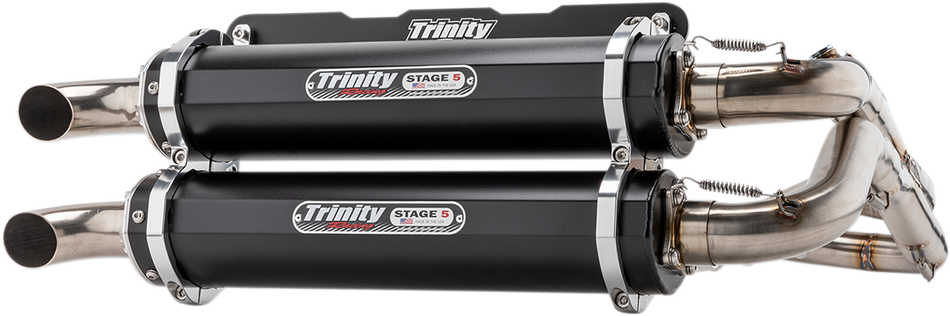 TRINITY RACING Dual Exhaust - Black TR-4166D-BK