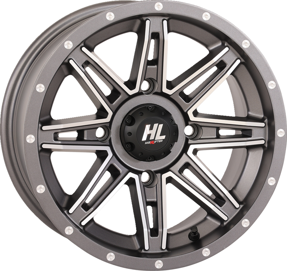 Rueda HIGH LIFTER - HL22 - Delantera/Trasera - Gris metalizado con mecanizado - 14x7 - 4/137 - 4+3 (+10 mm) 14HL22-1837