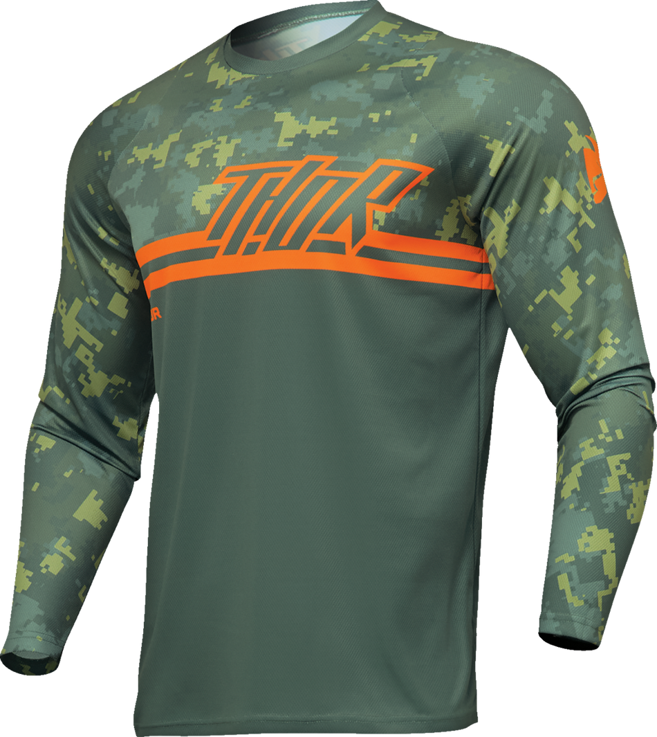 THOR Youth Sector DIGI Jersey - Green - Medium 2912-2403