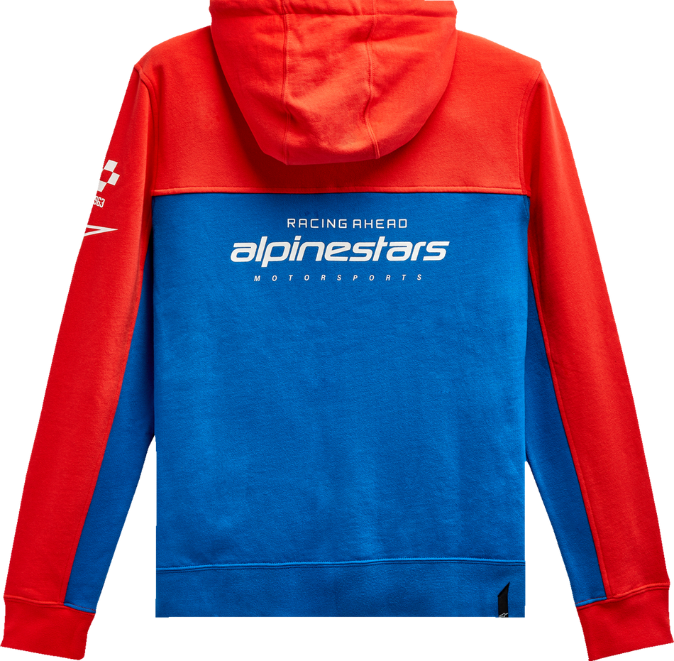 ALPINESTARS H Block Hoodie - Warmes Rot/Helles Blau - Medium 1213510703171M