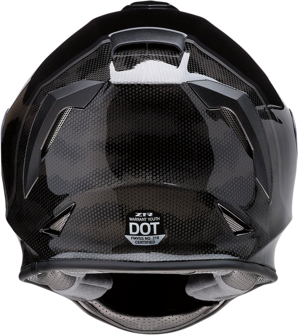 Casco Z1R Youth Warrant - Kuda - Negro brillante - Mediano 0102-0246 