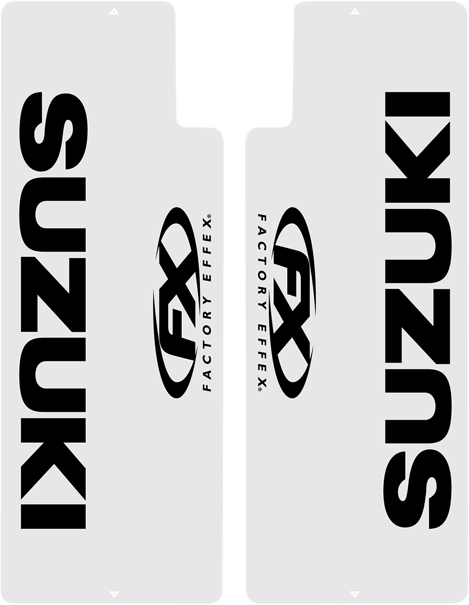 FACTORY EFFEX Fork Shield Decal - Upper - Suzuki - Black 08-38404