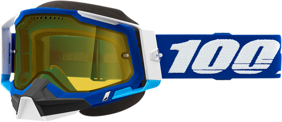 100% Racecraft 2 Snow Goggles - Blue - Yellow 50011-00002