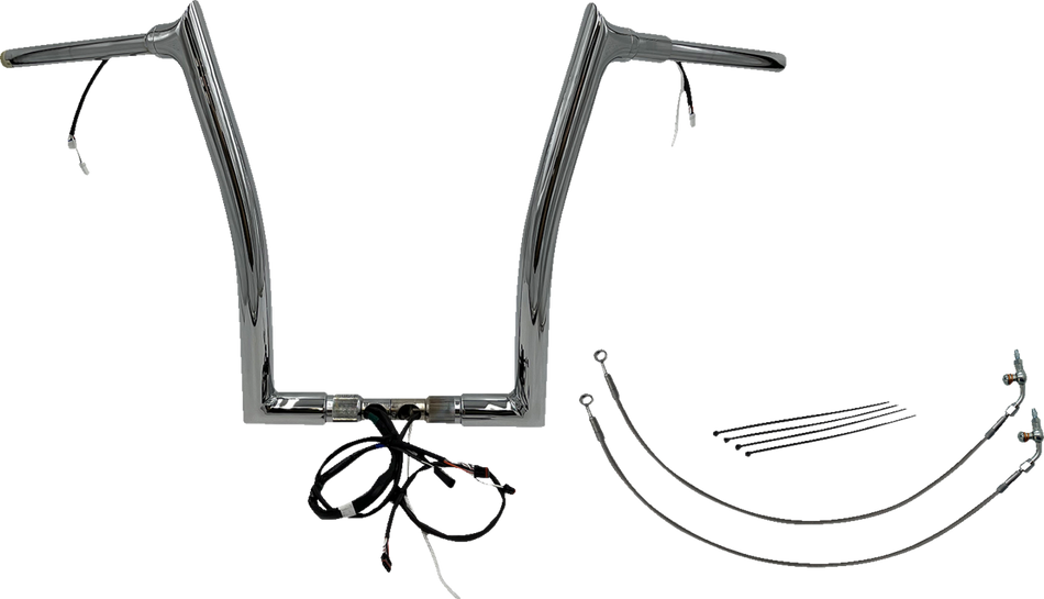 FAT BAGGERS INC. Handlebar Kit - Pointed Top - 16" - Chrome 802316