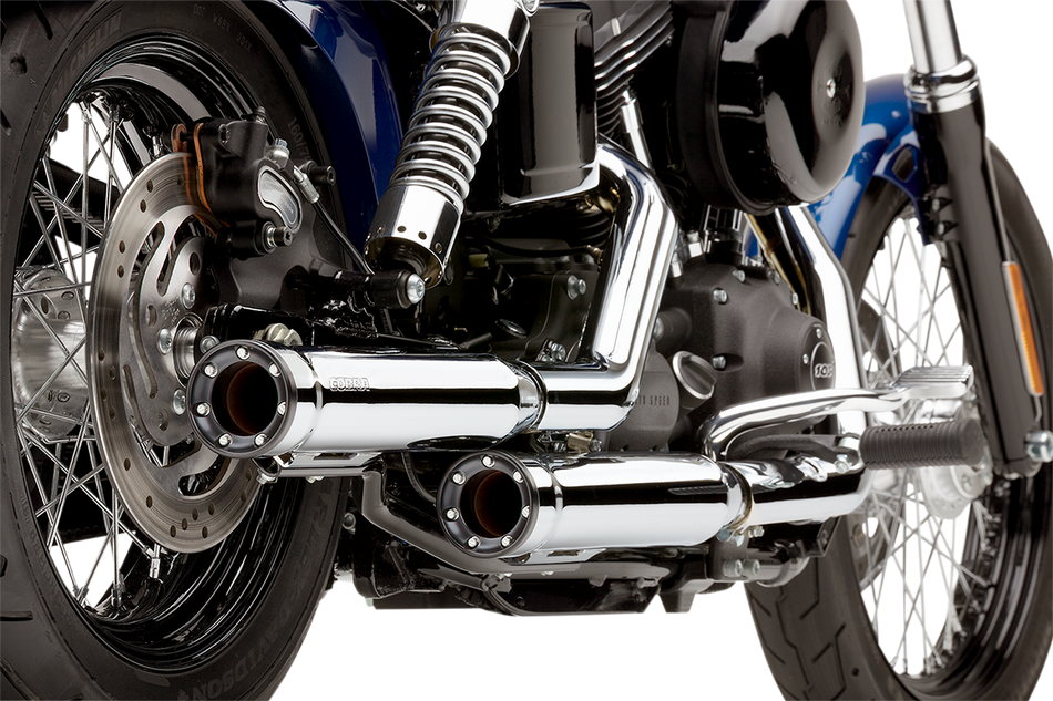 COBRA 3" RPT Mufflers for '95-'17 FXD - Chrome 6055