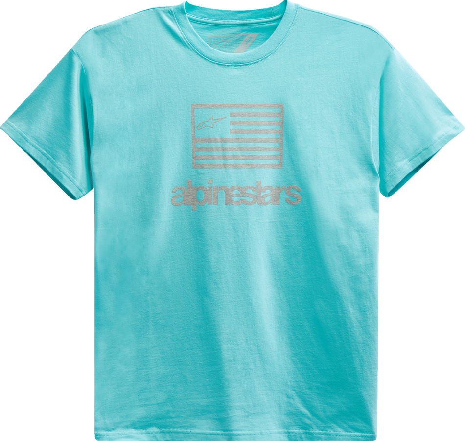 ALPINESTARS Flag T-Shirt - Light Aqua - Medium 1213726207206M