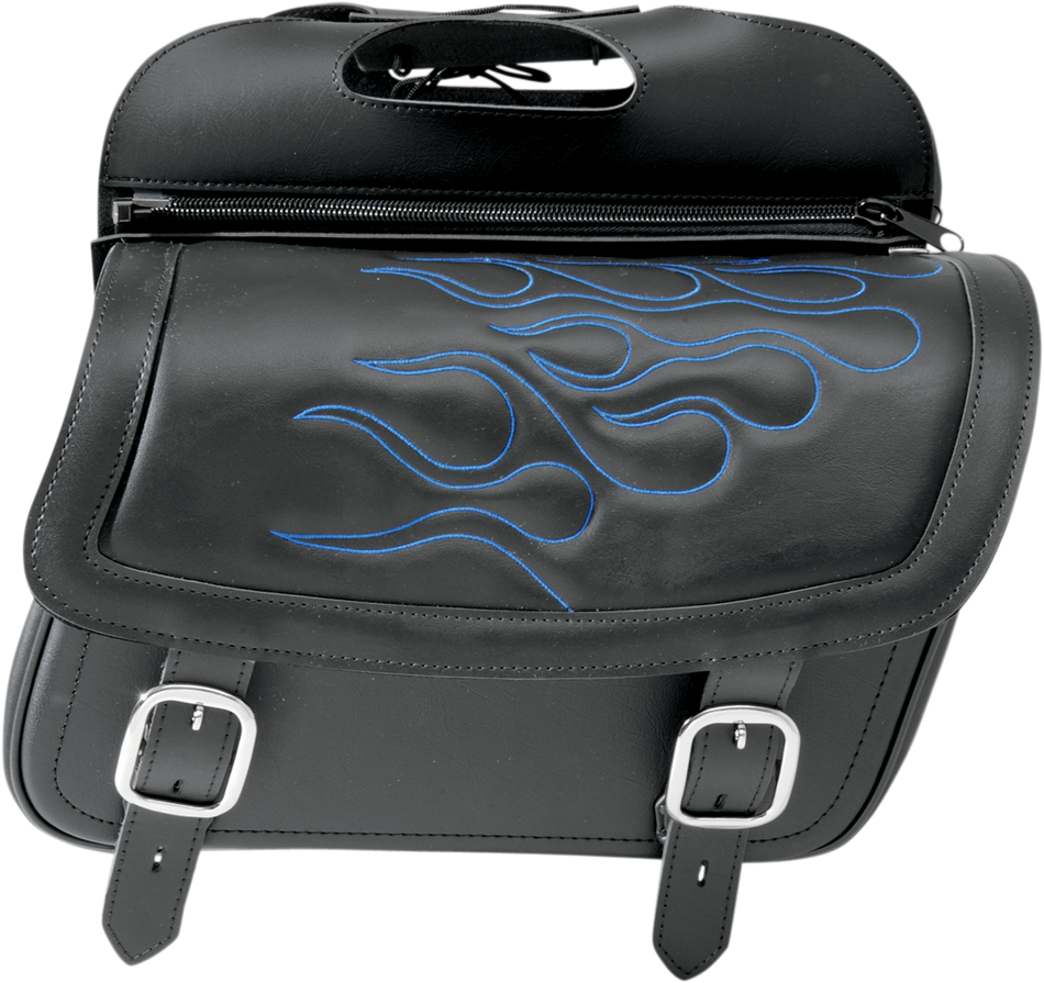 SADDLEMEN Flame Saddlebag - Blue - Jumbo 3501-0774