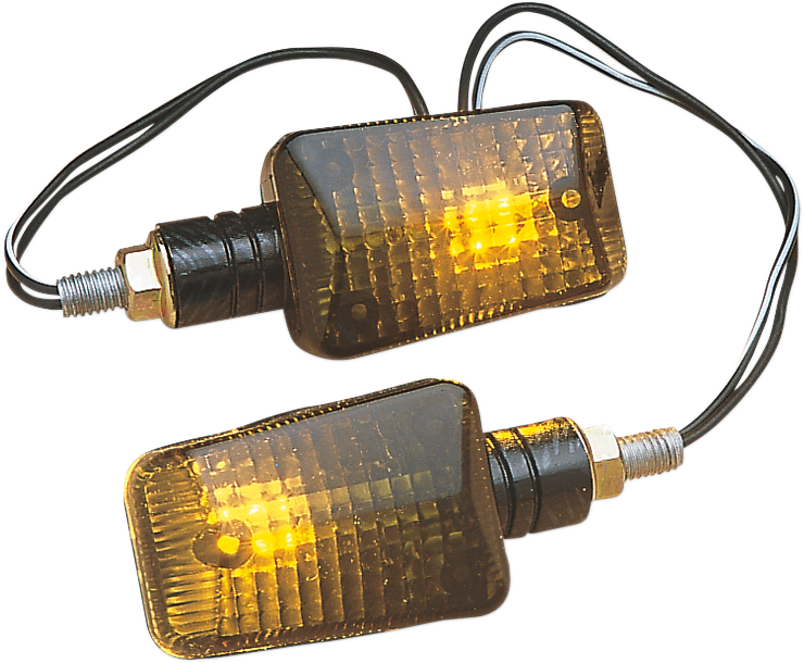 K&S TECHNOLOGIES Mini Stalk Marker Lights - Carbon/Smoke 25-8119