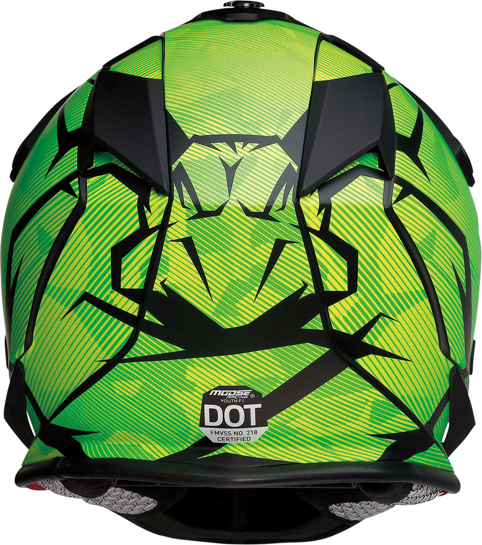 MOOSE RACING Youth F.I. Helmet - Agroid Camo - MIPS® - Yellow/Green - Medium 0111-1524