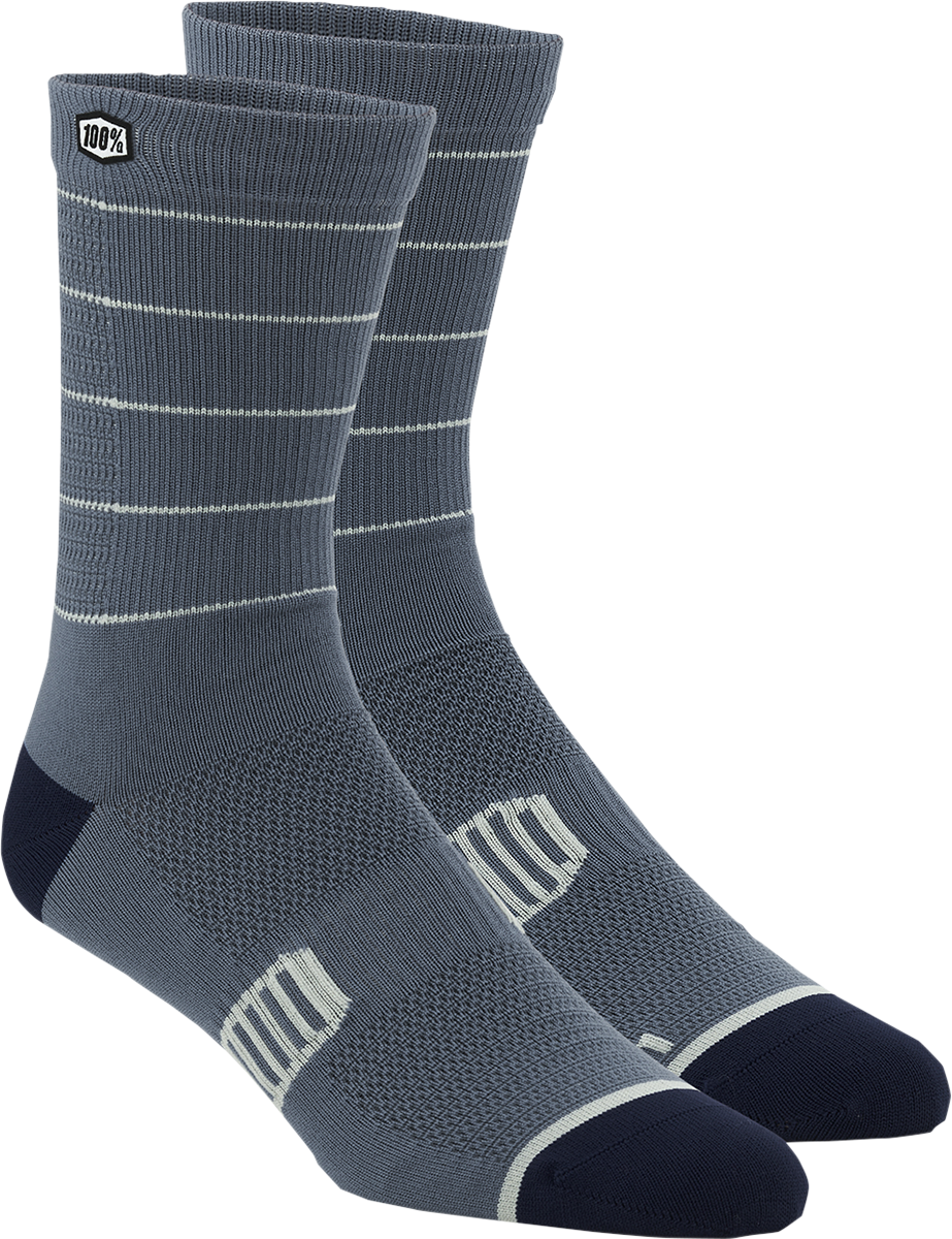 100% Advocate Socks - Slate/Navy - Small/Medium 24017-458-17