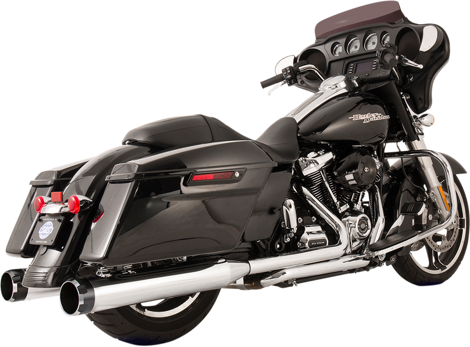 S&S CYCLE El Dorado Dual Exhaust System - Chrome - Black Thruster 550-0699C