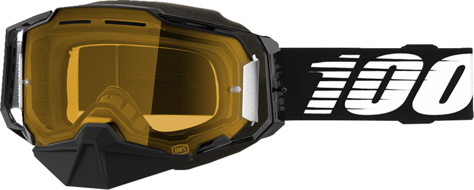 100% Armega Snow Goggles - Black - Yellow 50007-00001