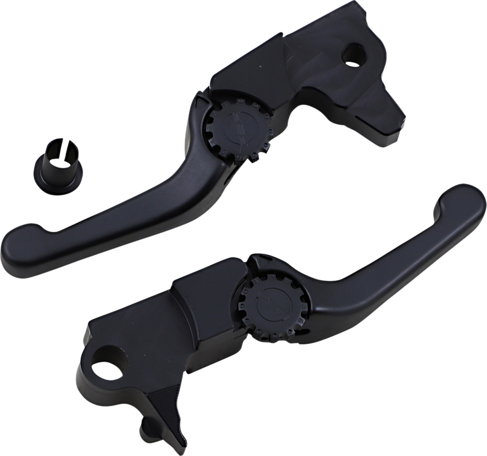 POWERSTANDS RACING Lever Set - Anthem - Shorty - Black 12-01662-22