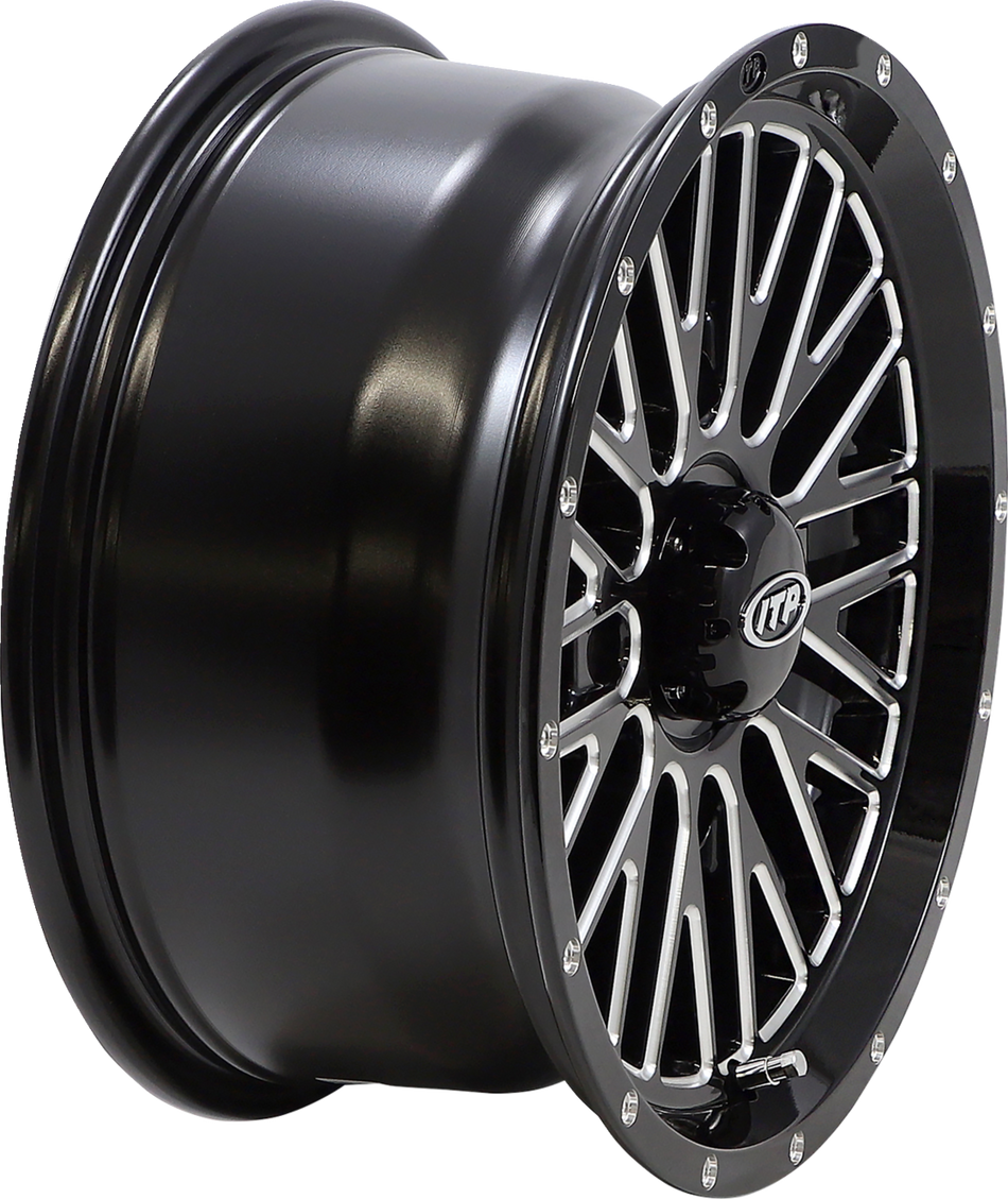 ITP Wheel - Momentum - Front/Rear - Black/Milled - 15x7 - 4/156 - 5+2 (+30 mm) 1522741731B