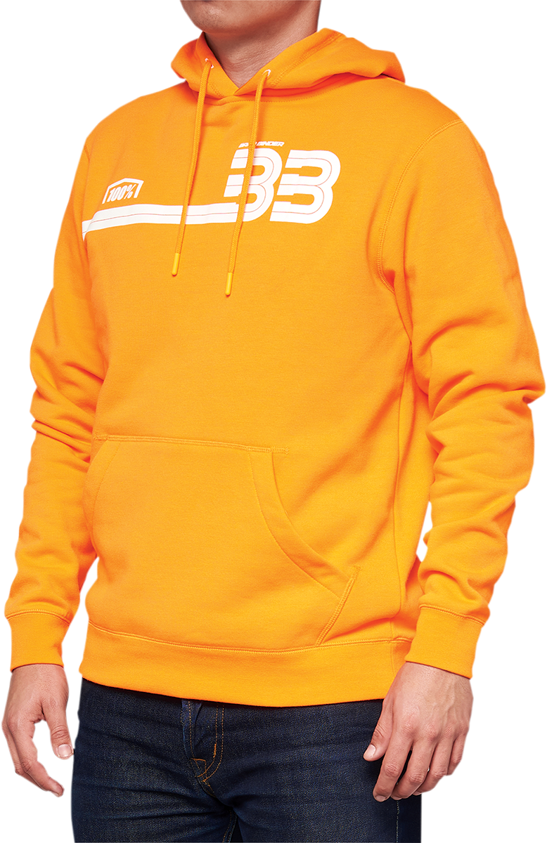 100% BB33 Pullover Kapuzenpullover mit Kängurutasche - Orange - Klein BB-36045-476-10