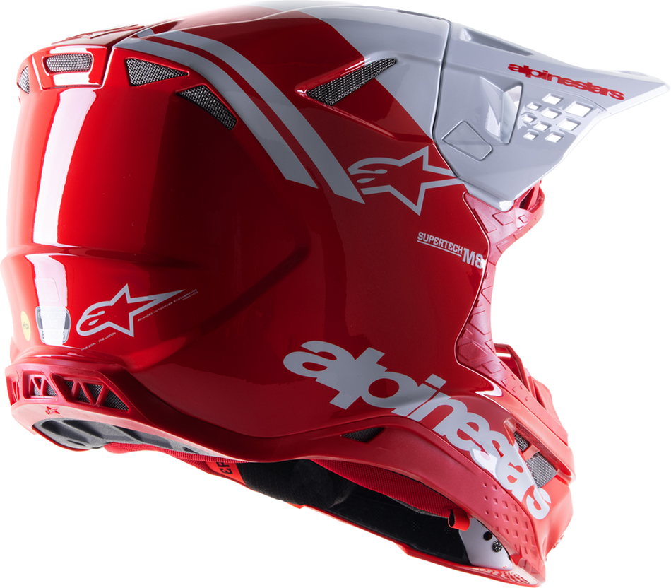 Casco ALPINESTARS Supertech M8 - Radium 2 - MIPS - Rojo brillante/Blanco - Pequeño 8301523-3012-SM 