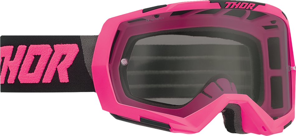 THOR Regiment Goggles - Flo Pink/Black - Smoke 2601-2803