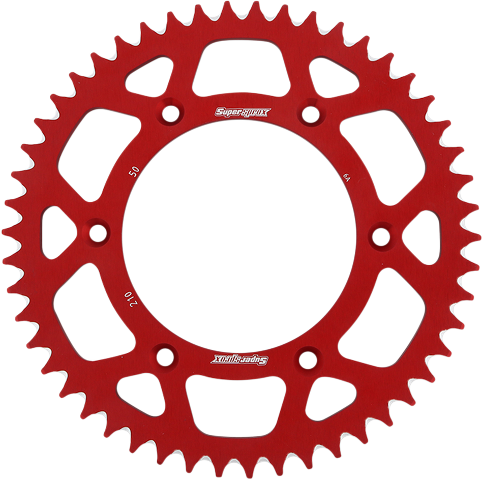 SUPERSPROX Rear Sprocket - Red - Honda - 50 Tooth RAL-210-50-RED