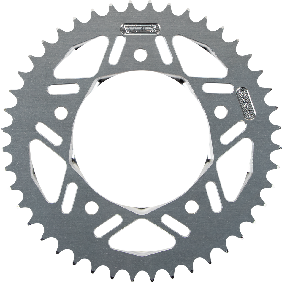 VORTEX Aluminum Sprocket - Silver - Rear - 44 Tooth 654A-44