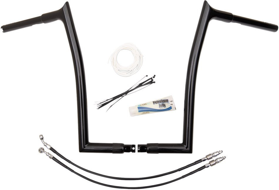 FAT BAGGERS INC. Handlebar Kit - Pointed Top - 16" - Black 909316-B