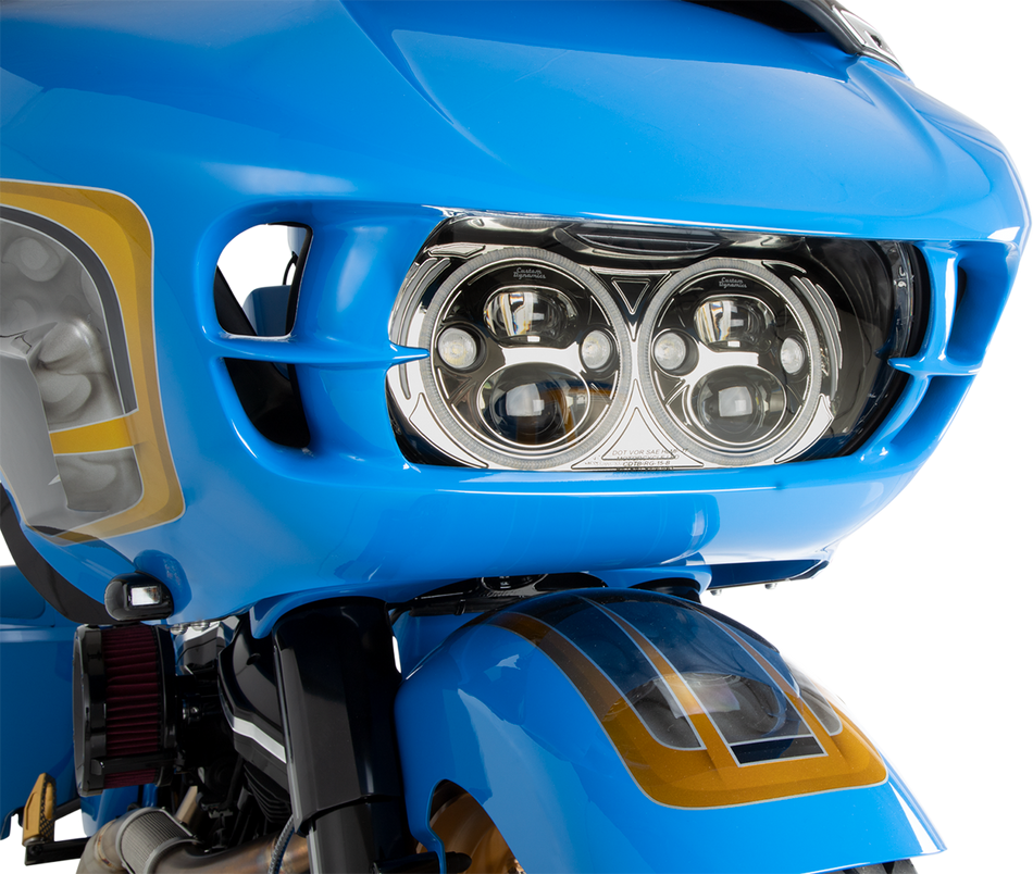 CUSTOM DYNAMICS Headlight - Black - FLTR CDTB-RG-15-B