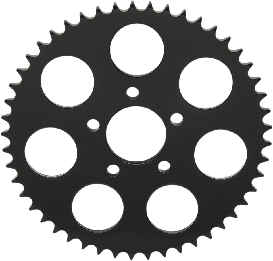 DRAG SPECIALTIES Rear Sprocket - Gloss Black - Flat - 49 Tooth 16422EB