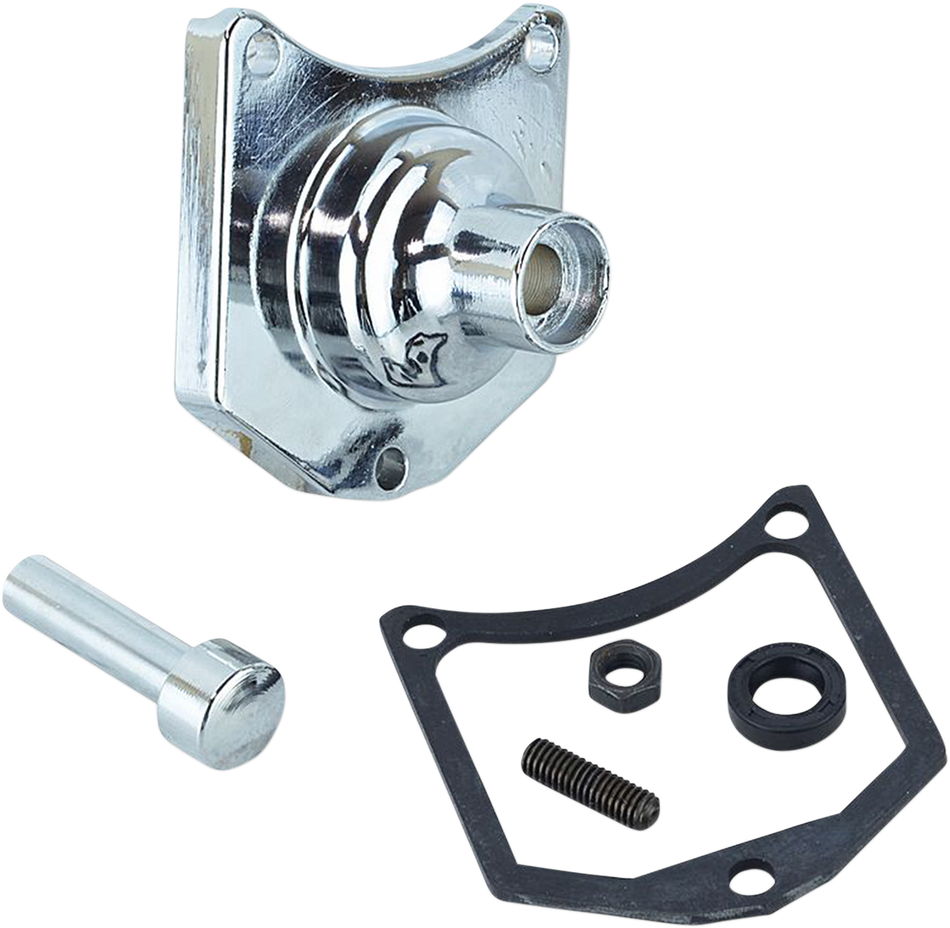 DRAG SPECIALTIES Solenoid End Cover - Starter Button - Chrome 79-4006