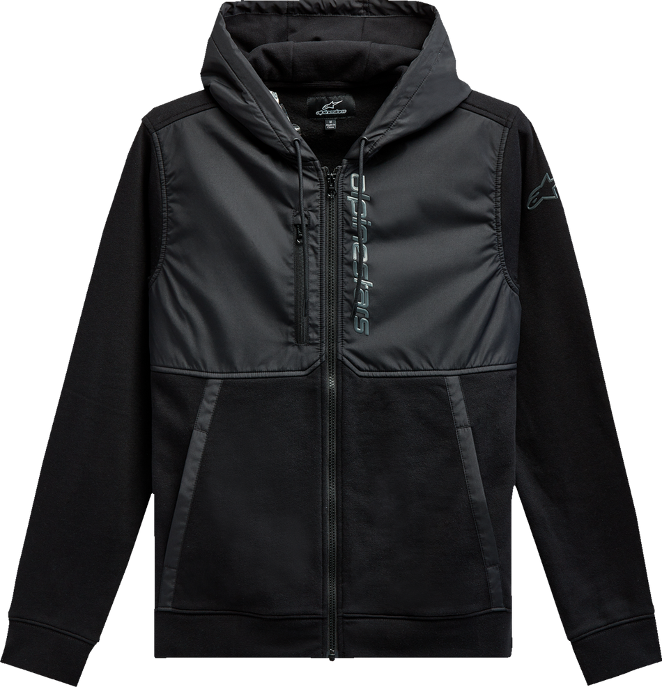 ALPINESTARS Aligned Zip Hoodie - Black/Black - 2XL 12135100010102X