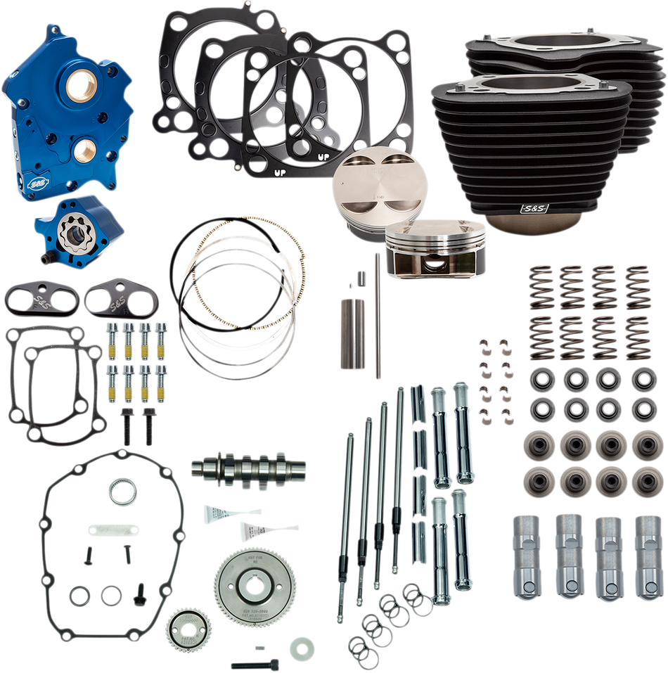 S&S CYCLE Power Pack - Gear Drive with Highlighted Fins - Oil Cooled - M8 NOT RECOMMENDED F/TRIKES 310-1106A