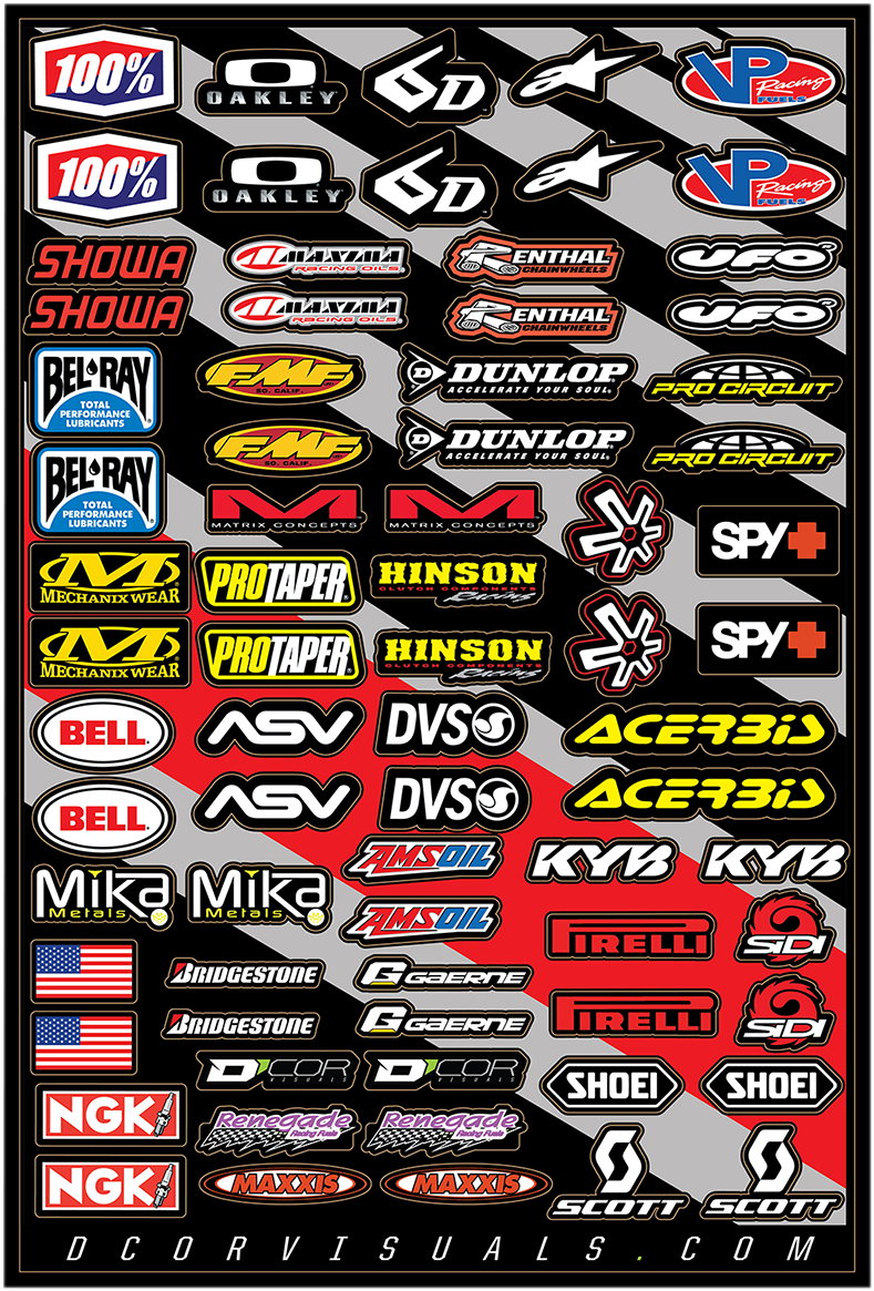 D'COR VISUALS Decal Sheet - Misc. Logo 2 40-90-113