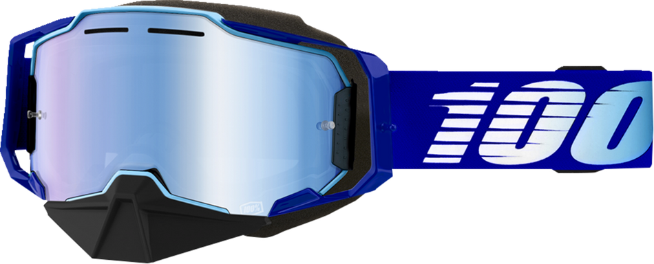 100% Armega Snow Goggles - Royal - Blue Mirror 50008-00004