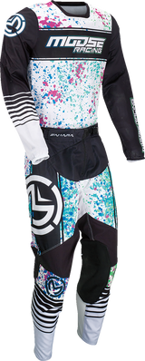 MOOSE RACING Pantalones Sahara - Negro/Blanco - 30 2901-10732 