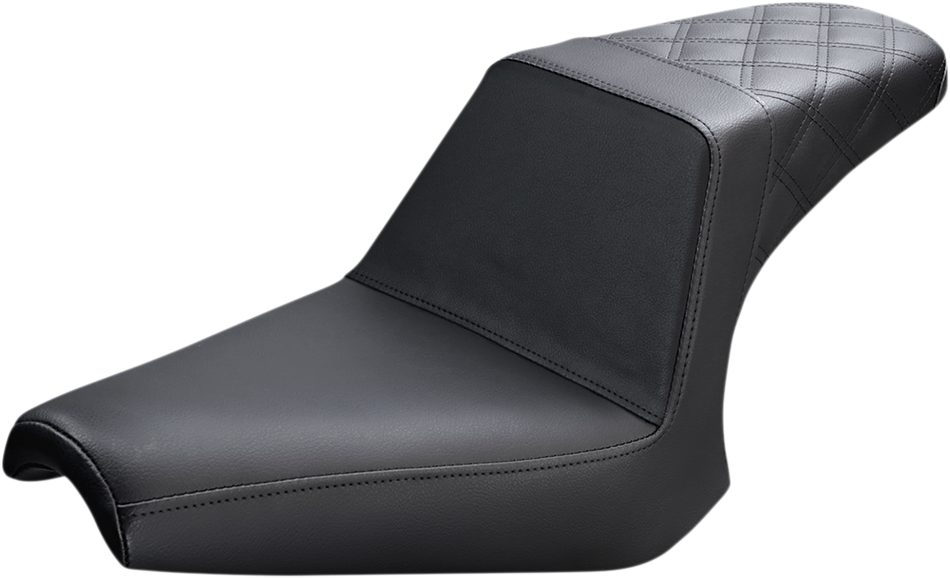 SADDLEMEN Step Up Seat - Rear Lattice Stitched - Black Y13-16-173