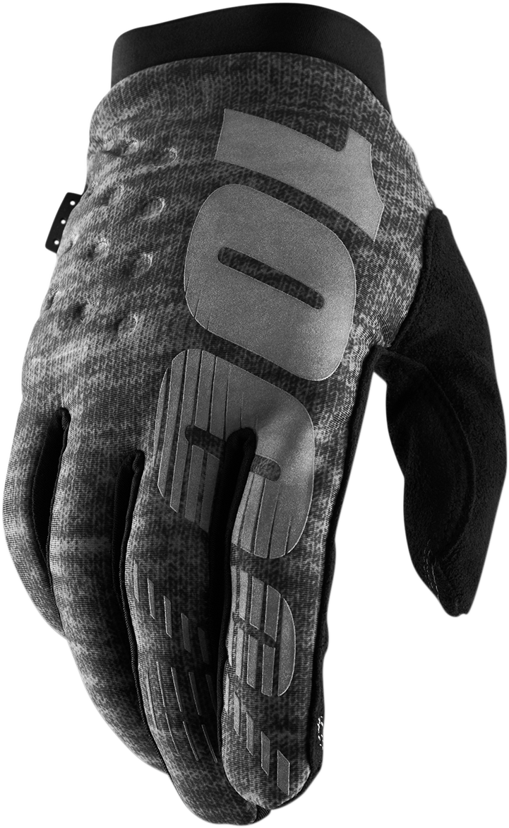 100% Brisker Gloves - Heather Gray - Small 10003-00020