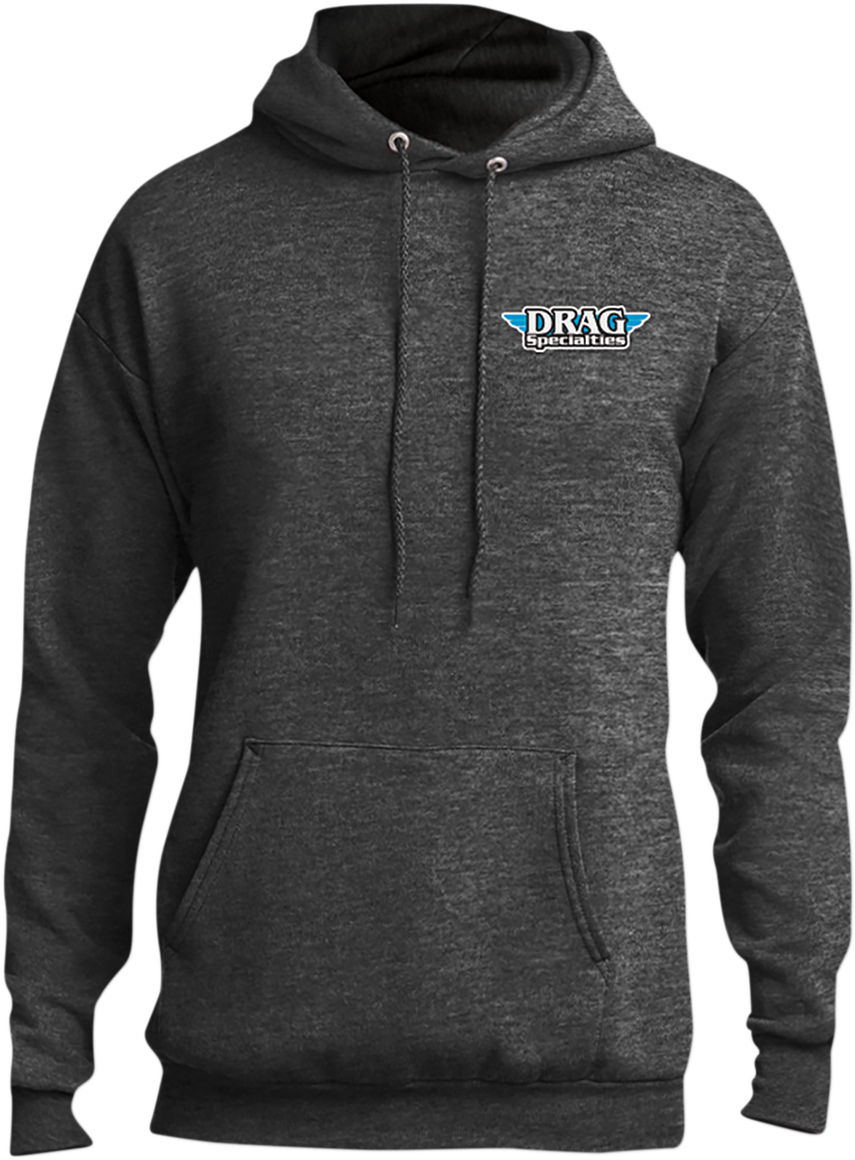 THROTTLE THREADS Drag Specialties Hoodie - Gray - 2XL DRG29PC78HDHG2X