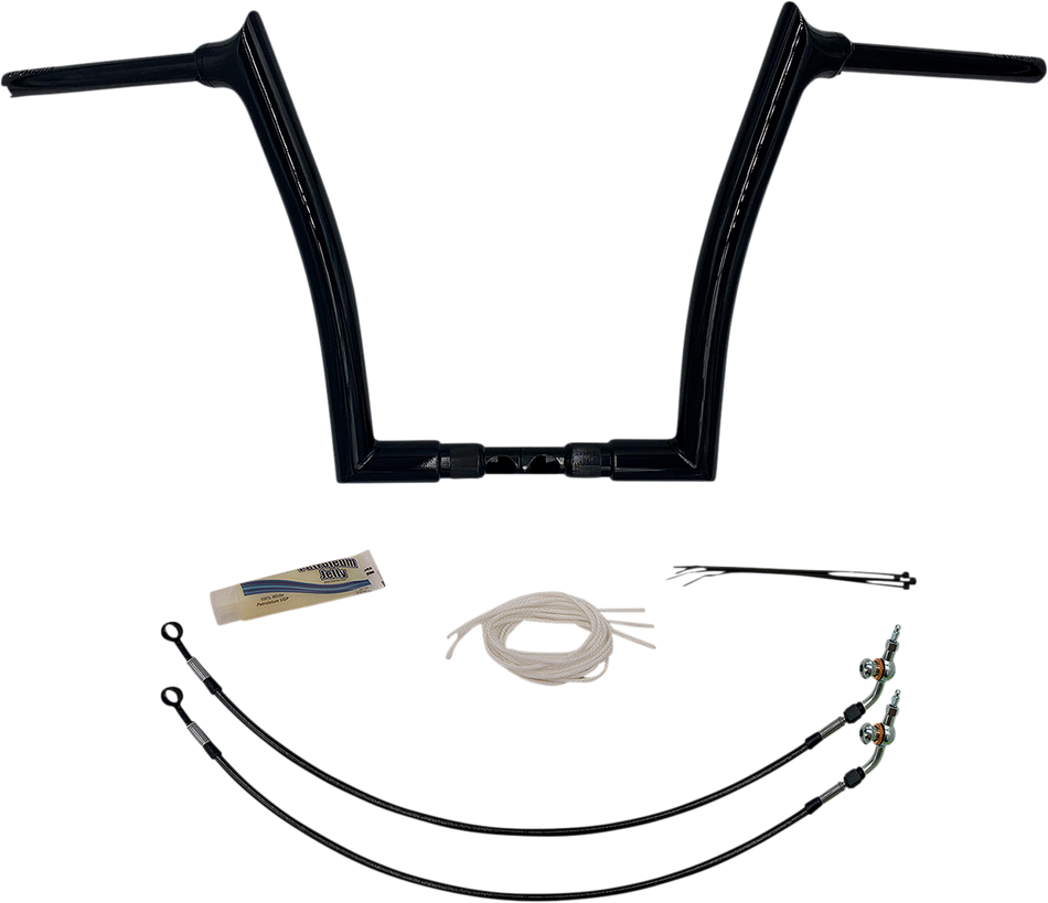 FAT BAGGERS INC. Handlebar Kit - Pointed Top - 14" - Black 809314-B