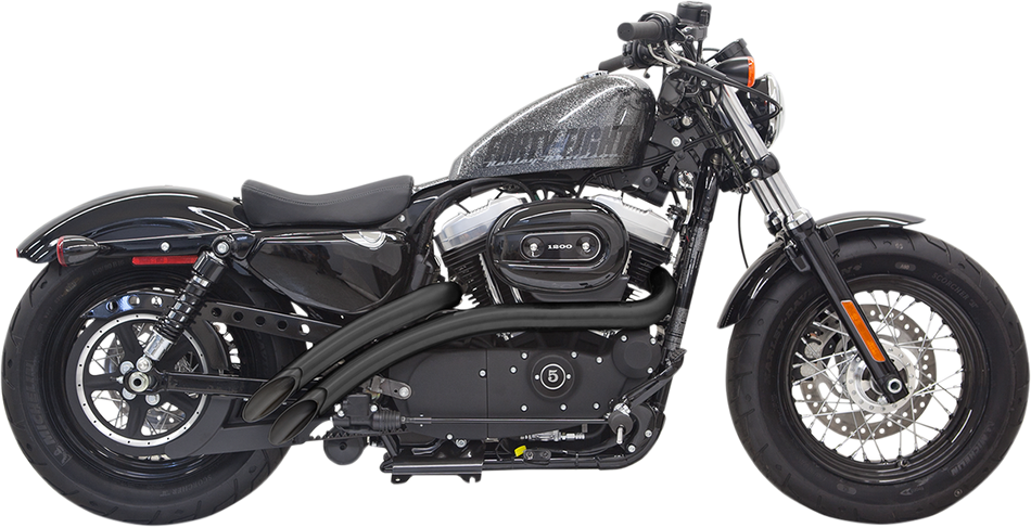 BASSANI XHAUST Radial Sweeper Exhaust - Black - '14-'19 XL 1X2FB