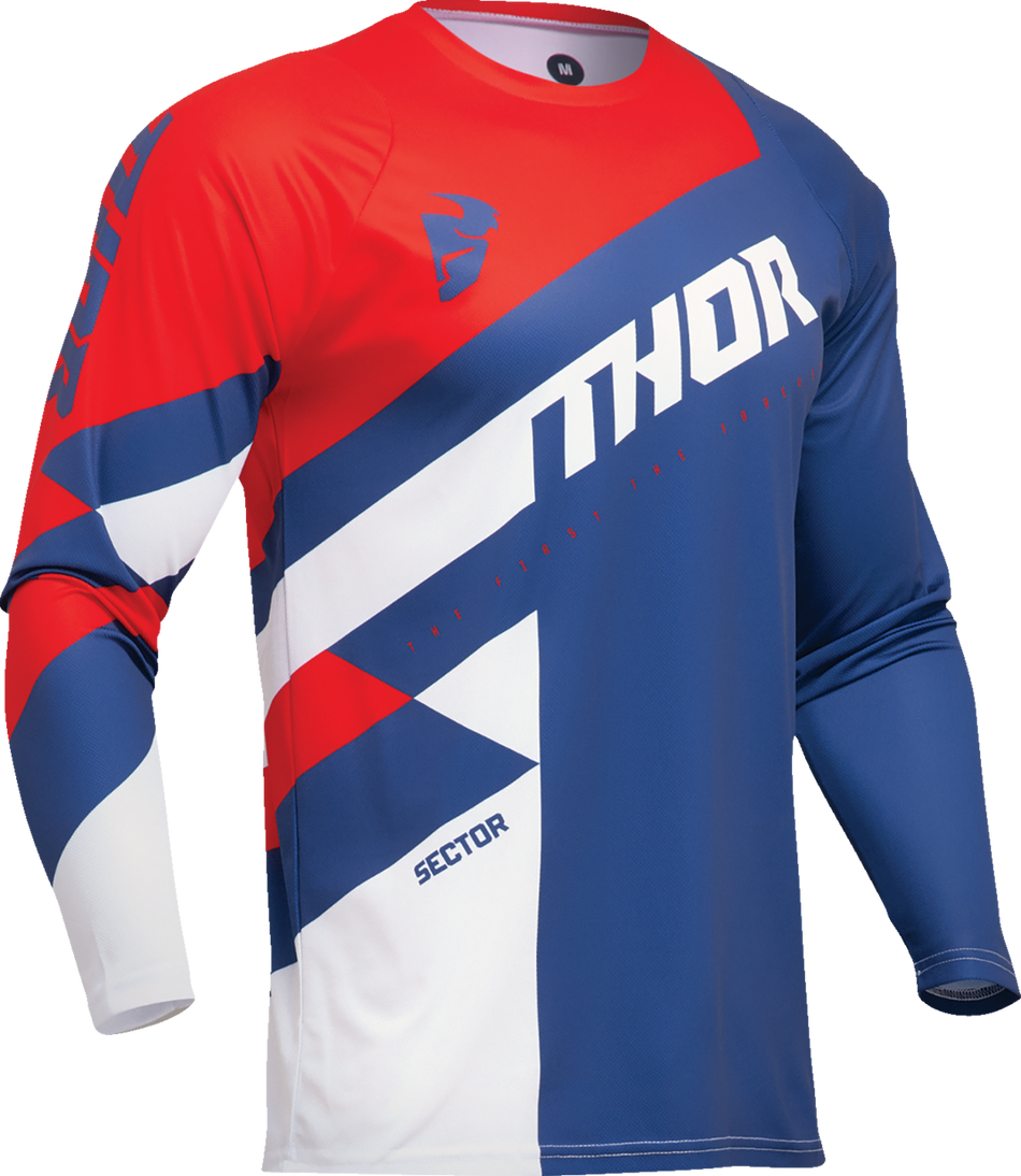 Camiseta THOR Youth Sector Checker - Azul marino/Rojo - 2XS 2912-2424 