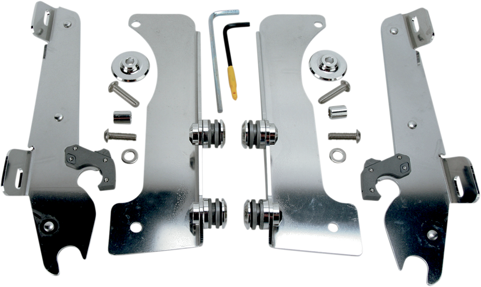 MEMPHIS SHADES Batwing Trigger Lock Mounting Kit - Stratoliner - Polished MEK1937