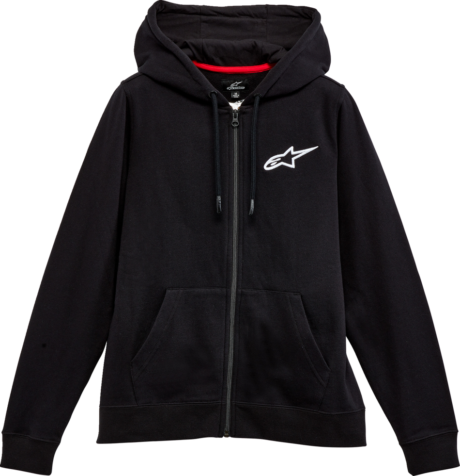 ALPINESTARS Women's Ageless Zip Hoodie - Black/White - Small 1232518001020S