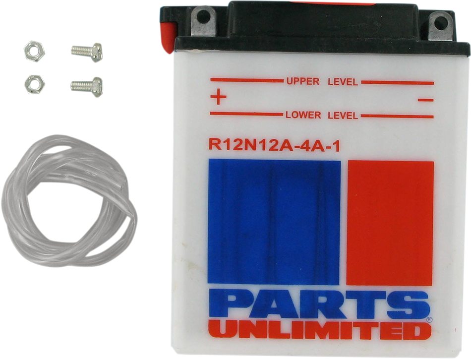 Parts Unlimited Conventional Battery 12n12a-4a-1