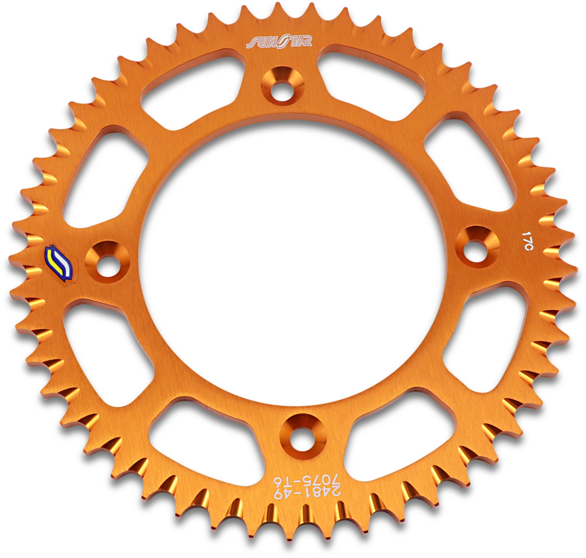 SUNSTAR SPROCKETS Piñón Trasero - 49 Dientes - Gas Gas/Husqvarna/KTM - Naranja 5-248149OR 